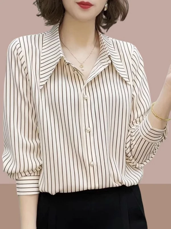 Корейский японский высококачественный полосатый женский топ больших размеров Faion Loose Sli, закрывающий живот, утягивающий возрастной топ
Корейский японский высококачественный полосатый женский топ больших размеров Faion Loose Sli, закрывающий живот, утягивающий возрастной топ