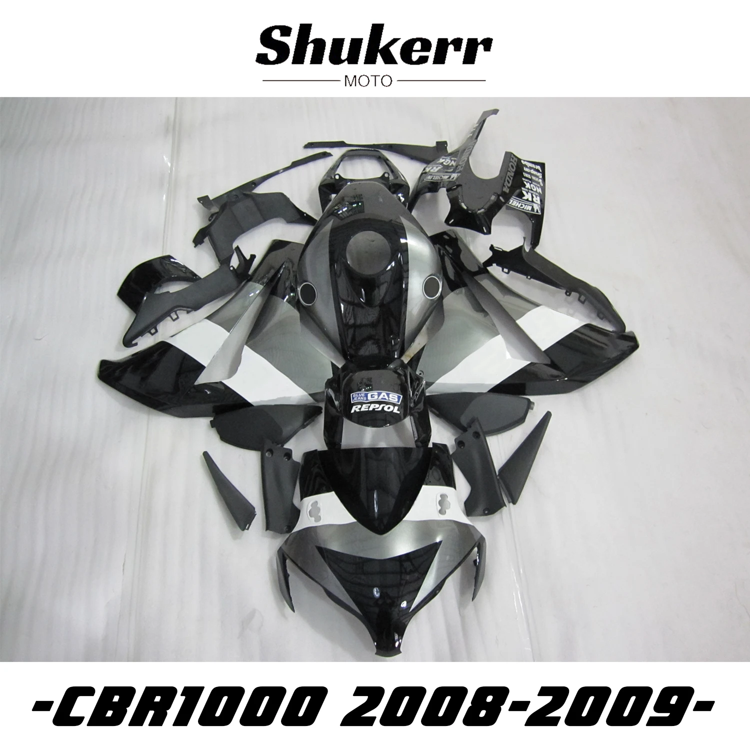 Shukerr Moto New Abs Plastics Motorcycle Fairing Kit Bodywork Fit for Honda Cbr1000R 2008 - 2009 Black Gray
Shukerr Moto New Abs Plastics Motorcycle Fairing Kit Bodywork Fit for Honda Cbr1000R 2008 - 2009 Black Gray
