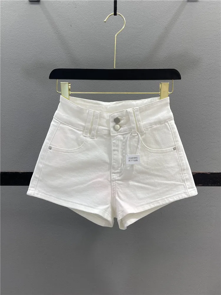 White High Waist Denim Shorts Women's Summer New Small Size Elastic Slimming Hot Pants A-Line Wide Leg Jeans Casual Cotton St...
White High Waist Denim Shorts Women's Summer New Small Size Elastic Slimming Hot Pants A-Line Wide Leg Jeans Casual Cotton St...