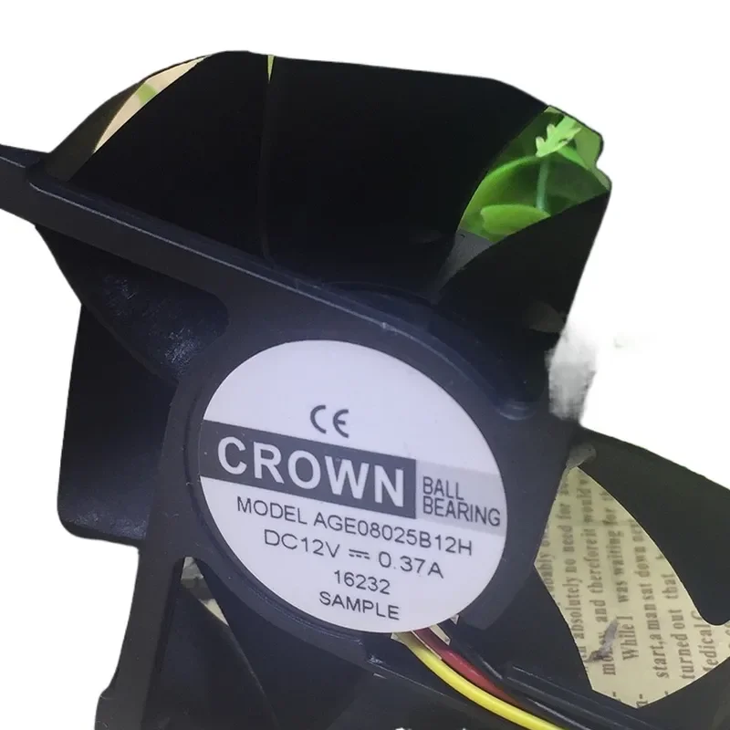 for CROWN 8025 AGE08025B12H DC12V 0.37A Two-Wire Cooling Fan 8CM
for CROWN 8025 AGE08025B12H DC12V 0.37A Two-Wire Cooling Fan 8CM