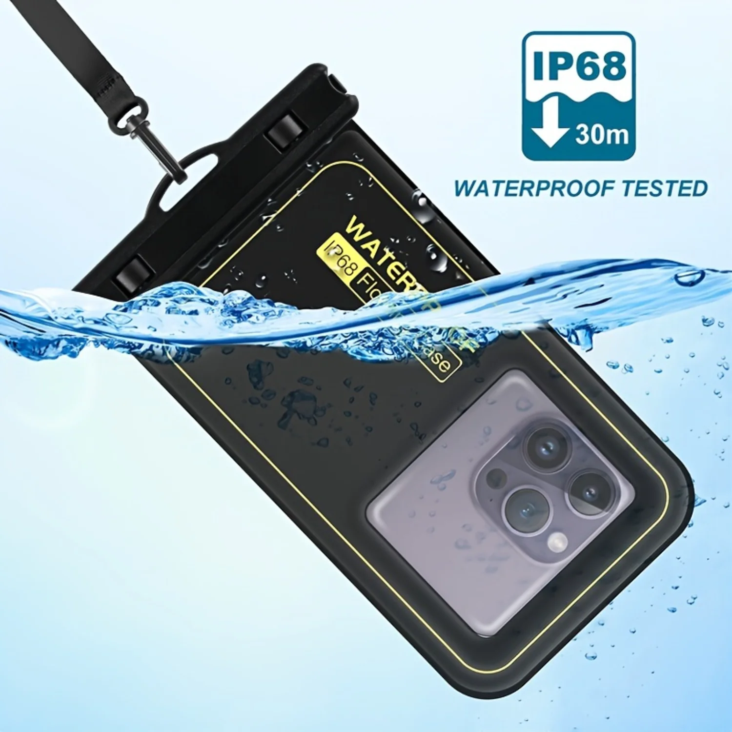 1pc Waterproof Phone Pouch, IPX8 Universal Case For Swimming, Dry Bag 15/14/13 Pro Ma
1pc Waterproof Phone Pouch, IPX8 Universal Case For Swimming, Dry Bag 15/14/13 Pro Ma