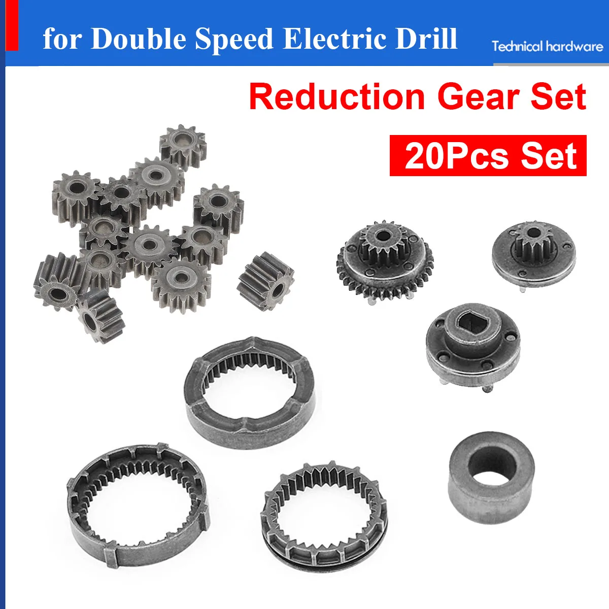 Two-Speed Charging Drill Gear Set 12V Double Speed Planetary Gear Set Reduction Gear Accessories Working Effect
Two-Speed Charging Drill Gear Set 12V Double Speed Planetary Gear Set Reduction Gear Accessories Working Effect