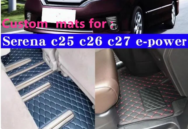 Высококачественные автомобильные коврики на заказ, полный комплект для Nissan Serena C26 2017-2011 7 8 мест, 3 ряда, водонепроницаемые ковры
Высококачественные автомобильные коврики на заказ, полный комплект для Nissan Serena C26 2017-2011 7 8 мест, 3 ряда, водонепроницаемые ковры