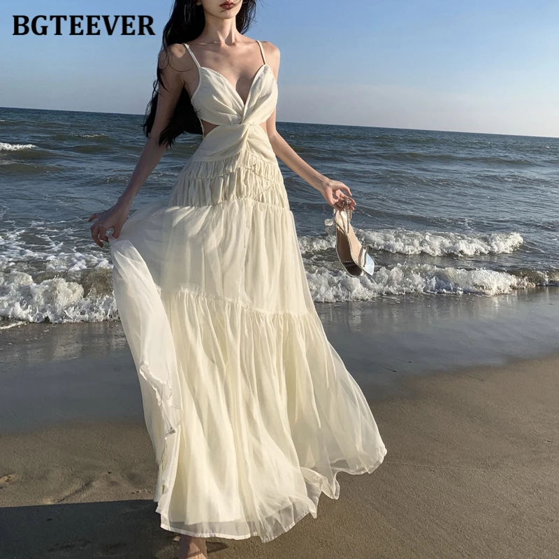 BGTEEVER Casual Slim Waist Lace-up Female Spaghetti Strap A-line Dress Spring Summer V-neck Women Sleeveless Mid-Length Dress
BGTEEVER Casual Slim Waist Lace-up Female Spaghetti Strap A-line Dress Spring Summer V-neck Women Sleeveless Mid-Length Dress