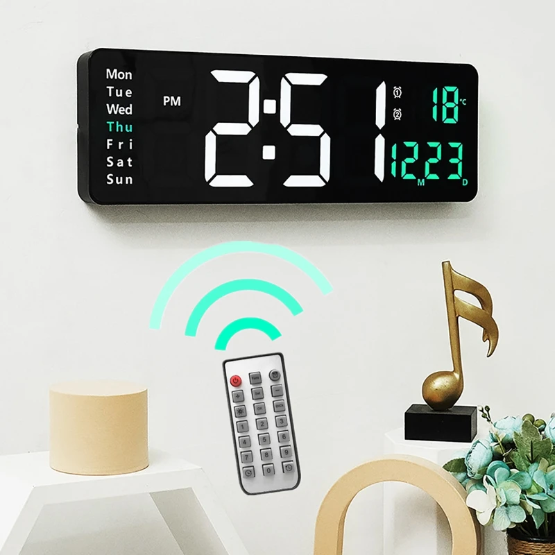 Remote Control Large Screen Display Clock Digital Clock Simple Living Room Wall Clock LED Wall Cock Home Wall Decor
Remote Control Large Screen Display Clock Digital Clock Simple Living Room Wall Clock LED Wall Cock Home Wall Decor