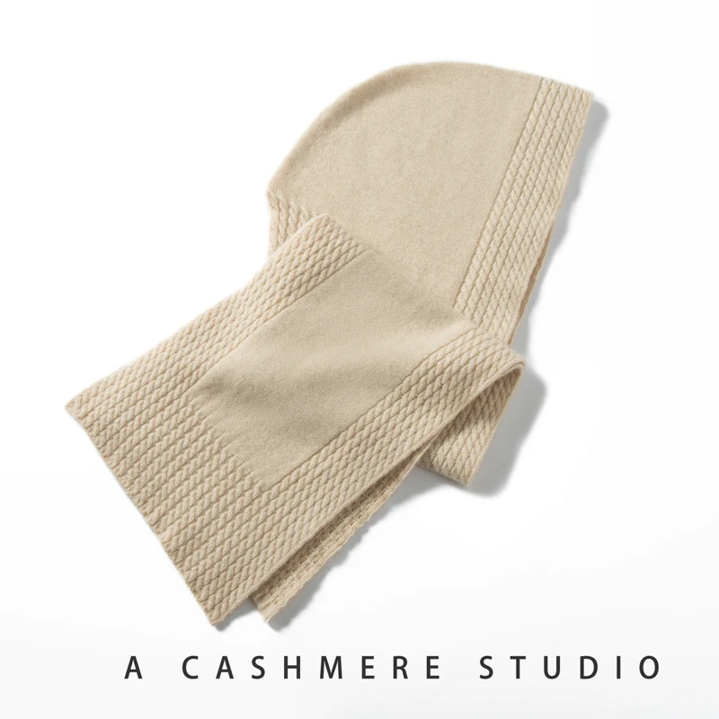Winter New Women's Knitted Warm High end 100% Cashmere Hood Scarf One Piece Hat Novelty Fashion Versatile Protection Scarves
Winter New Women's Knitted Warm High end 100% Cashmere Hood Scarf One Piece Hat Novelty Fashion Versatile Protection Scarves