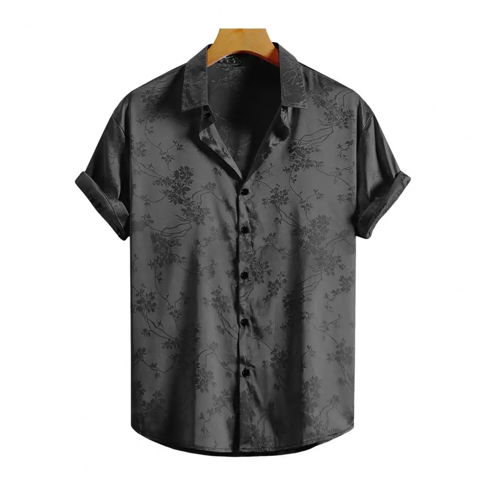 Casual Style Men Shirt Embroidered Satin Button Men's Summer Shirt with Lapel Collar for Vacation Beach Top Stylish for A
Casual Style Men Shirt Embroidered Satin Button Men's Summer Shirt with Lapel Collar for Vacation Beach Top Stylish for A