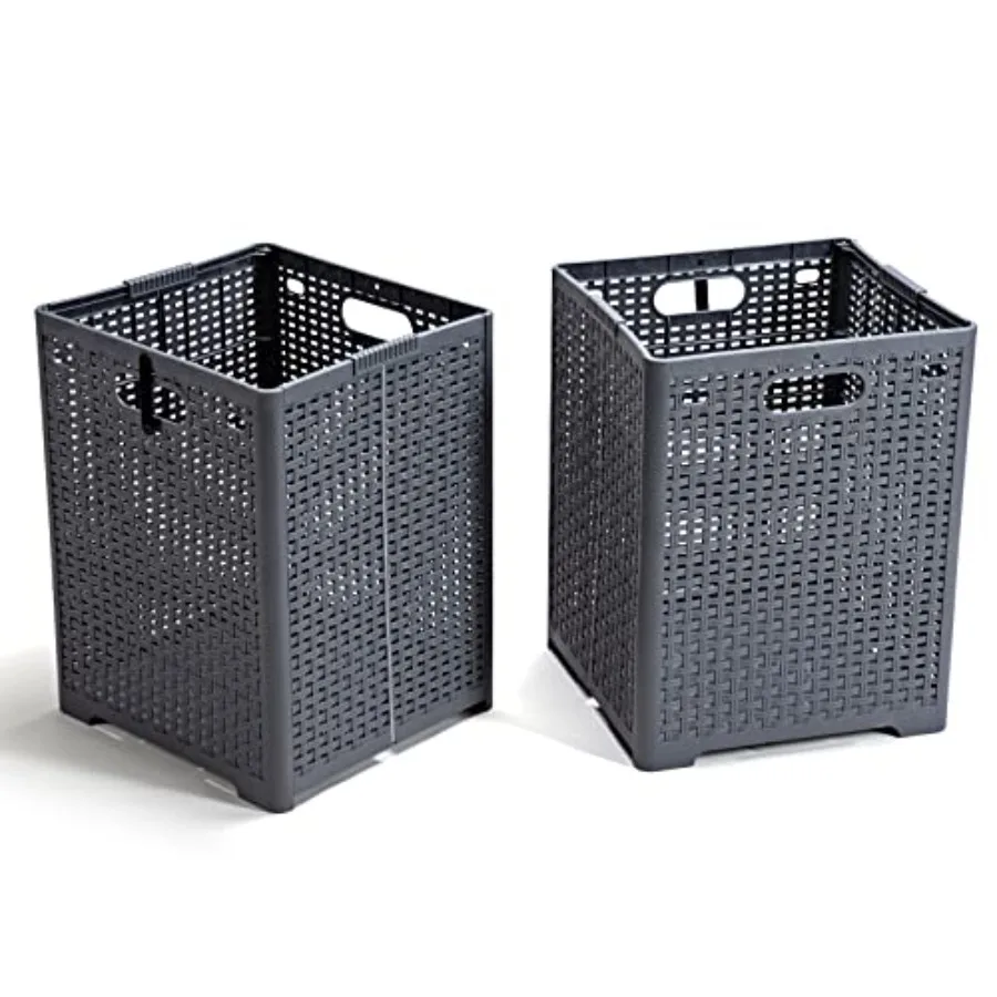 42L Collapsible Plastic Laundry Baskets, Foldable Laundry Hamper, Pack of 2
42L Collapsible Plastic Laundry Baskets, Foldable Laundry Hamper, Pack of 2