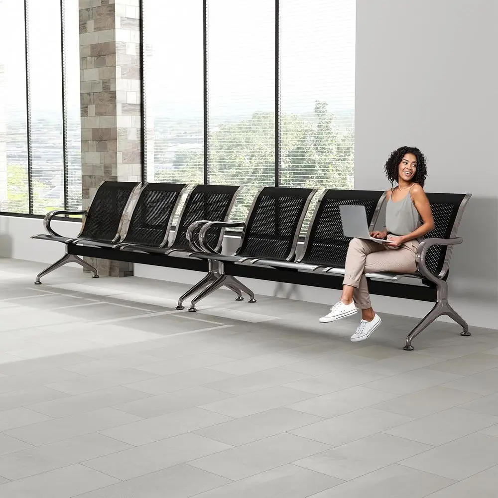 3-Seat Mesh Waiting Room Chair Set (Black) - Ideal for Airports, Hospitals, Banks, and More
3-Seat Mesh Waiting Room Chair Set (Black) - Ideal for Airports, Hospitals, Banks, and More