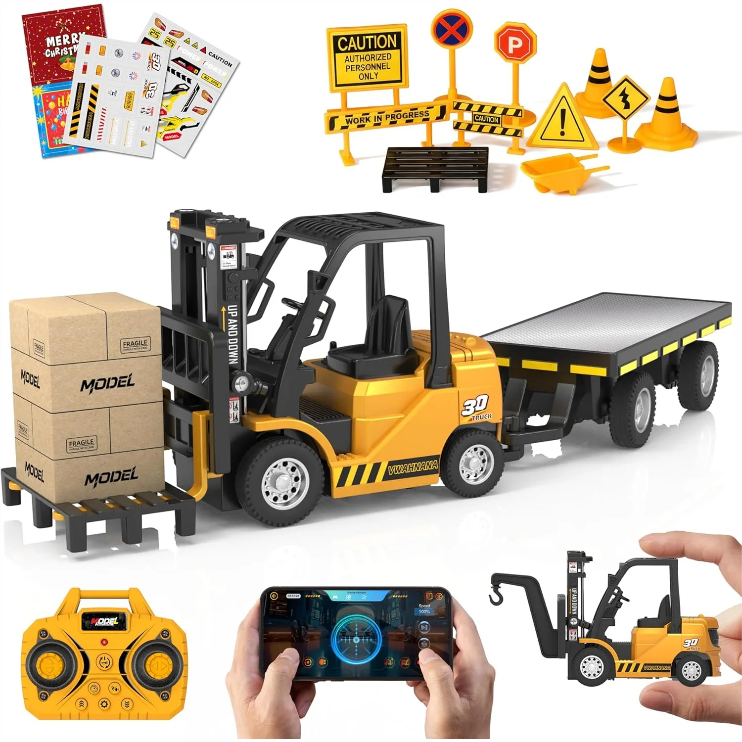 1/64 RC Forklift Toy 3 in 1 Mini Forklift Remote Control With Trailer Fork Hook 10CH Alloy Construction Vehicle Desktop Toy For Adults Kids Boys Gift
1/64 RC Forklift Toy 3 in 1 Mini Forklift Remote Control With Trailer Fork Hook 10CH Alloy Construction Vehicle Desktop Toy For Adults Kids Boys Gift