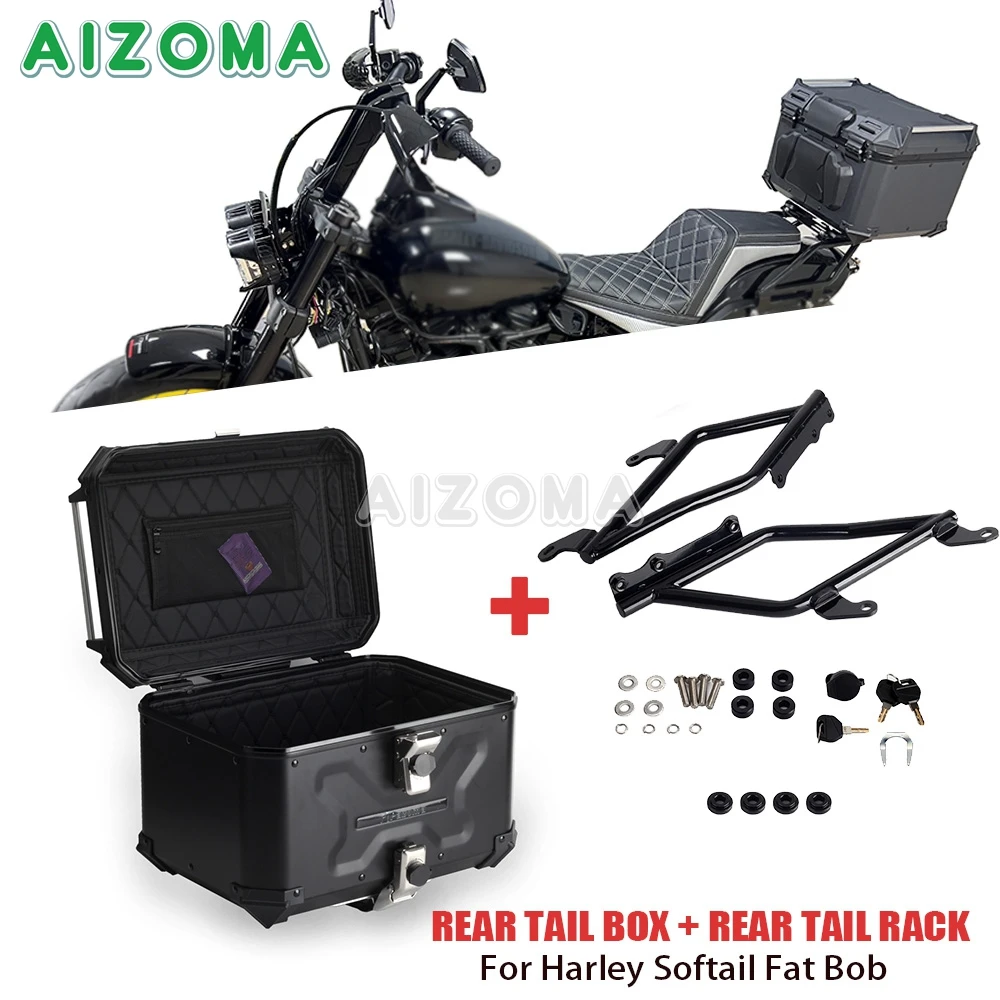 Top Cases Rear Luggage Tail Box W/ Quick-release Mounting Plate System Bracket For Harley Softail Fat Bob FXFB 114 FXFBS 18-25
Top Cases Rear Luggage Tail Box W/ Quick-release Mounting Plate System Bracket For Harley Softail Fat Bob FXFB 114 FXFBS 18-25