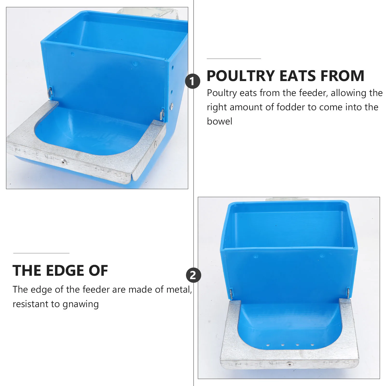 3pcs Poultry Feeder Large Capacity Plastic Fodder Box Metal Anti-Gnaw For Chicken Rabbit Duck Quail Farm Use Cage Accessory
3pcs Poultry Feeder Large Capacity Plastic Fodder Box Metal Anti-Gnaw For Chicken Rabbit Duck Quail Farm Use Cage Accessory