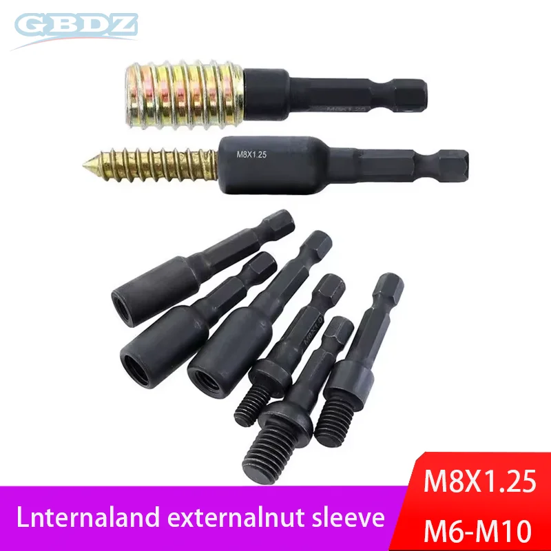 1/3/5Pcs M6 M8 M10 Hex Shank Square Driver Tap Die Socket Adapter Thread Screw Internal and External Screw Self Attack Sleeve
1/3/5Pcs M6 M8 M10 Hex Shank Square Driver Tap Die Socket Adapter Thread Screw Internal and External Screw Self Attack Sleeve