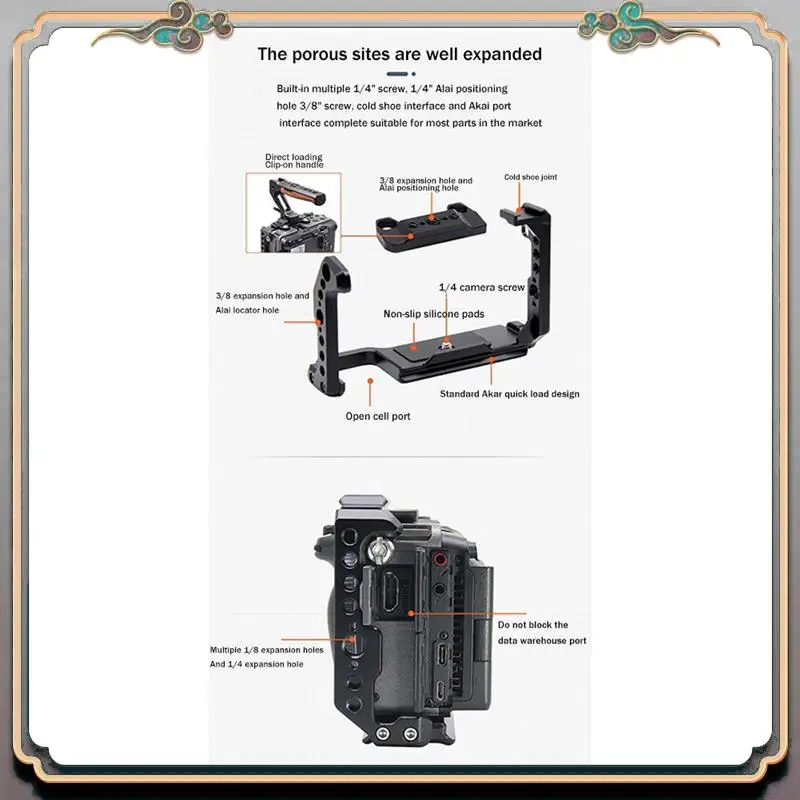Durable For Sony FX30 FX3 Camera Cage Quick Pack Cage Camera Protection Cage Support Stabilizer Replacement 
Durable For Sony FX30 FX3 Camera Cage Quick Pack Cage Camera Protection Cage Support Stabilizer Replacement