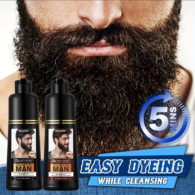 Natural Beard 200ml Hair Dye Shampoo,2 in 1 Care Mustache Dye Hair Dye Shampoo,Hair Dye Temporary Blackening Moustache Shampoo
Natural Beard 200ml Hair Dye Shampoo,2 in 1 Care Mustache Dye Hair Dye Shampoo,Hair Dye Temporary Blackening Moustache Shampoo