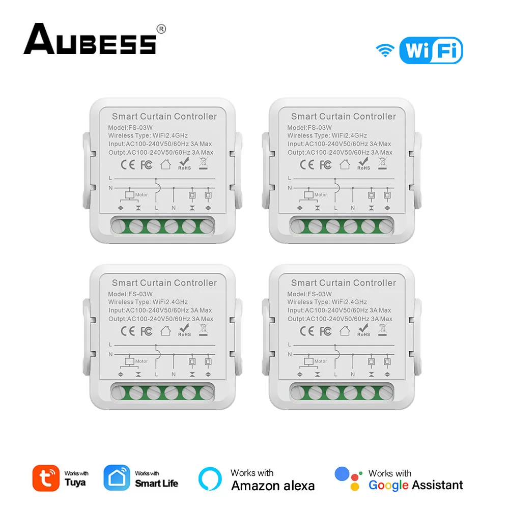 Tuya WiFi Smart Curtain Switch For Roller Shutter Blind Motor Rolling Shutter Doors Voice Control Work With Alexa Google Home
Tuya WiFi Smart Curtain Switch For Roller Shutter Blind Motor Rolling Shutter Doors Voice Control Work With Alexa Google Home