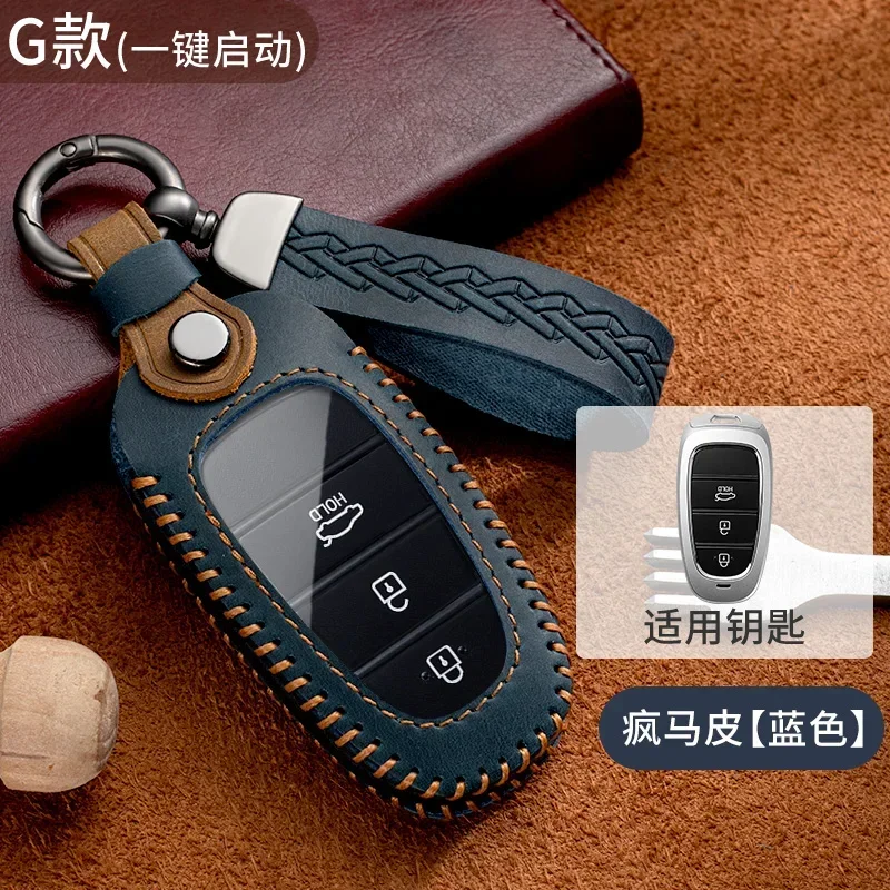 Car Key Leather Case Cover for Hyundai Tucson 2021 Solaris Sonata Hybrid NEXO NX4 Santafe Dn8 2020 Auto Accessories Holder
Car Key Leather Case Cover for Hyundai Tucson 2021 Solaris Sonata Hybrid NEXO NX4 Santafe Dn8 2020 Auto Accessories Holder