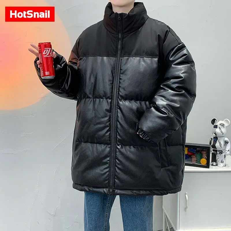 Warm Stand Collar Cotton Jaet Men's Winter New Sle American Trendy PU Leather Coat Loose Haome Winter Clothes
Warm Stand Collar Cotton Jaet Men's Winter New Sle American Trendy PU Leather Coat Loose Haome Winter Clothes