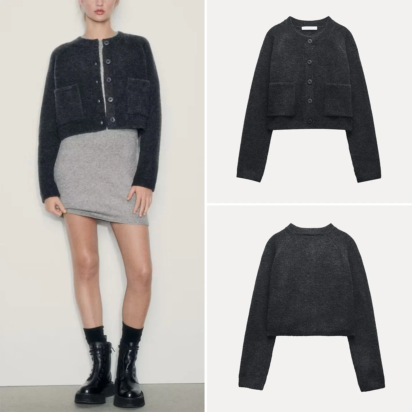 Z Женский вязаный свитер Long Sve с ket 2025 New Sle Осенняя верхняя одежда Stand Fit Ladies Faion
Z Женский вязаный свитер Long Sve с ket 2025 New Sle Осенняя верхняя одежда Stand Fit Ladies Faion