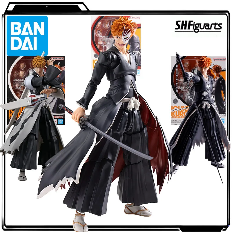 Bandai Genuine S.H.Figuarts Anime Figure Kurosaki Ichigo Getsuga Tenshō&Two - Blade Zangetsu&Tensa Zangetsu Action Figure Toys 
Bandai Genuine S.H.Figuarts Anime Figure Kurosaki Ichigo Getsuga Tenshō&Two - Blade Zangetsu&Tensa Zangetsu Action Figure Toys
