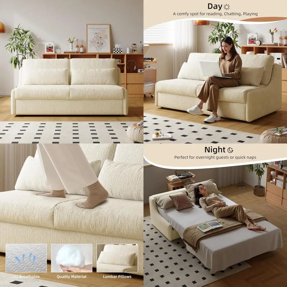 Раскладной диван-кровать с матрасом 5-го размера, увеличенный диван-кровать Мерфи, из плюшевого шенилла, идеально подходит для небольших помещений, автодомов (бежевый, 70.87)
Раскладной диван-кровать с матрасом 5-го размера, увеличенный диван-кровать Мерфи, из плюшевого шенилла, идеально подходит для небольших помещений, автодомов (бежевый, 70.87)