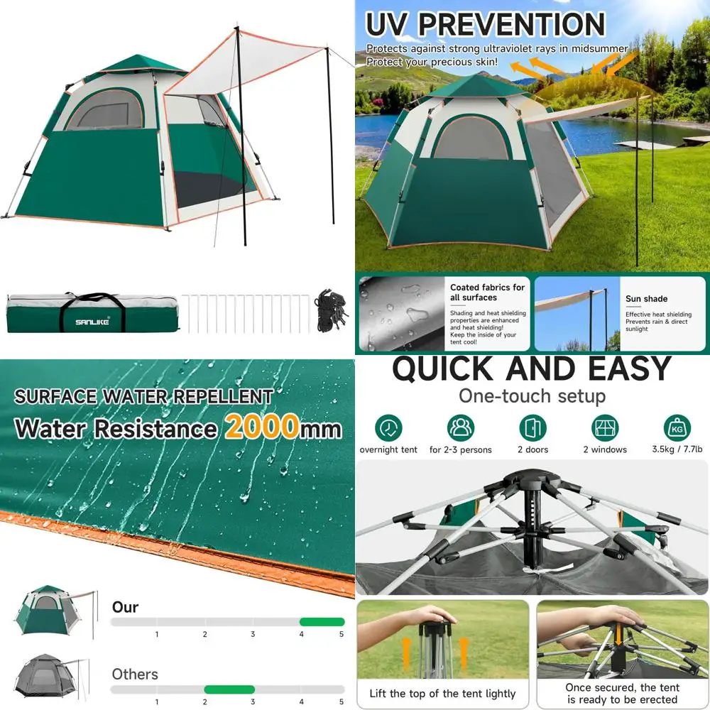 Быстрая установка всплывающей палатки для кемпинга на 2-4 человека — легкая портативная купольная палатка для приключений на свежем воздухе
Быстрая установка всплывающей палатки для кемпинга на 2-4 человека — легкая портативная купольная палатка для приключений на свежем воздухе