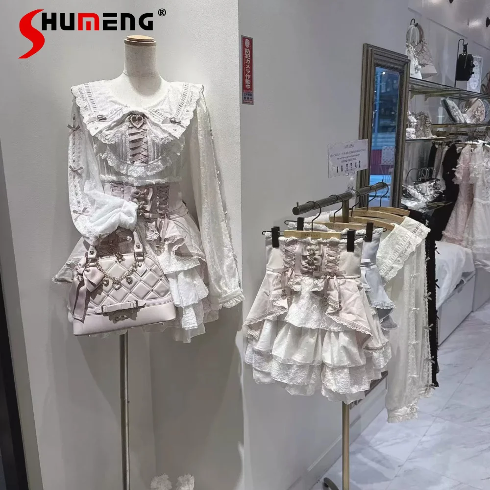 Japanese Mines Style Mass-produced Liz Skirt Lace-up Bow Rhinestone Heart Pendant Sweet Cute Versatile Lolita Cake Skirts Women
Japanese Mines Style Mass-produced Liz Skirt Lace-up Bow Rhinestone Heart Pendant Sweet Cute Versatile Lolita Cake Skirts Women