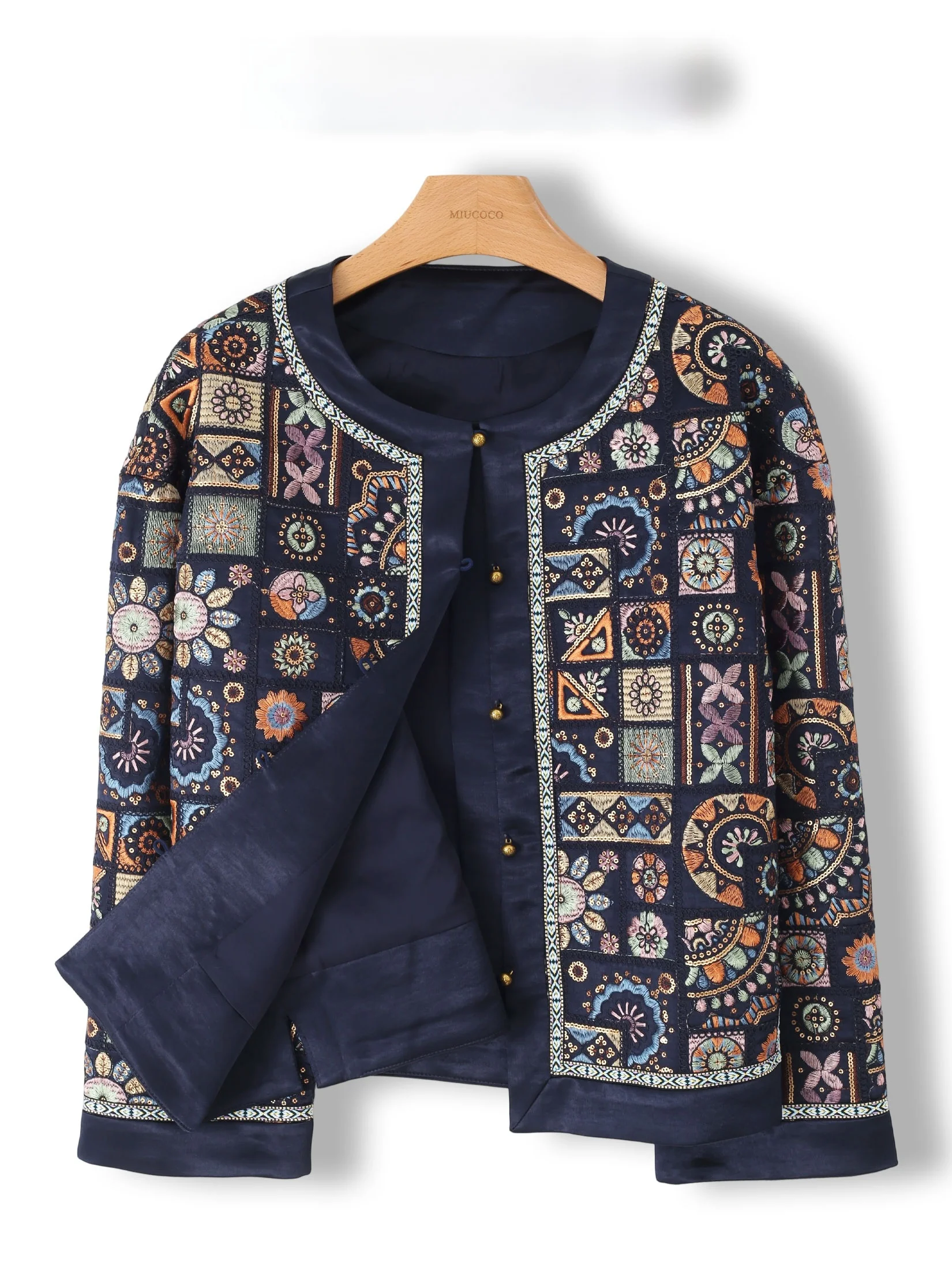 Elegant Long Sleeve Chinese Style Retro Jacket Women's Fashionable Outerwear Button Closure Satin Fabric Embroidered Pearl
Elegant Long Sleeve Chinese Style Retro Jacket Women's Fashionable Outerwear Button Closure Satin Fabric Embroidered Pearl