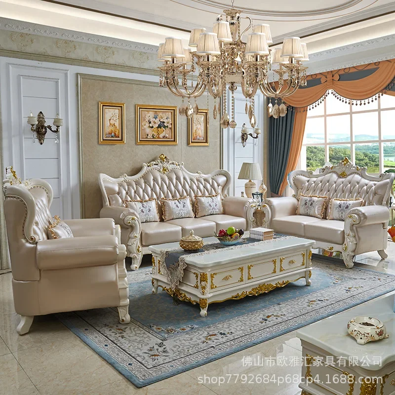 TAO European leather sofa 123 combination large apartment living room luxury all solid wood double-sided carved first layer cowh
TAO European leather sofa 123 combination large apartment living room luxury all solid wood double-sided carved first layer cowh