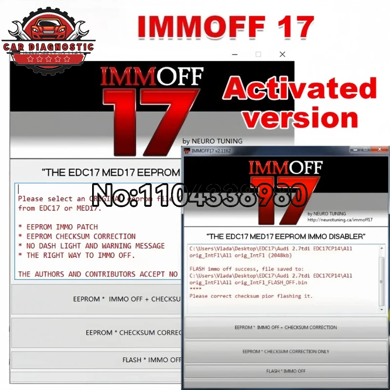 2025 Newest Immo Off iMMOFF17 Software EDC17 Immo Off Ecu Program NEUROTUNING Immoff17 Disabler Download and install video guide
2025 Newest Immo Off iMMOFF17 Software EDC17 Immo Off Ecu Program NEUROTUNING Immoff17 Disabler Download and install video guide