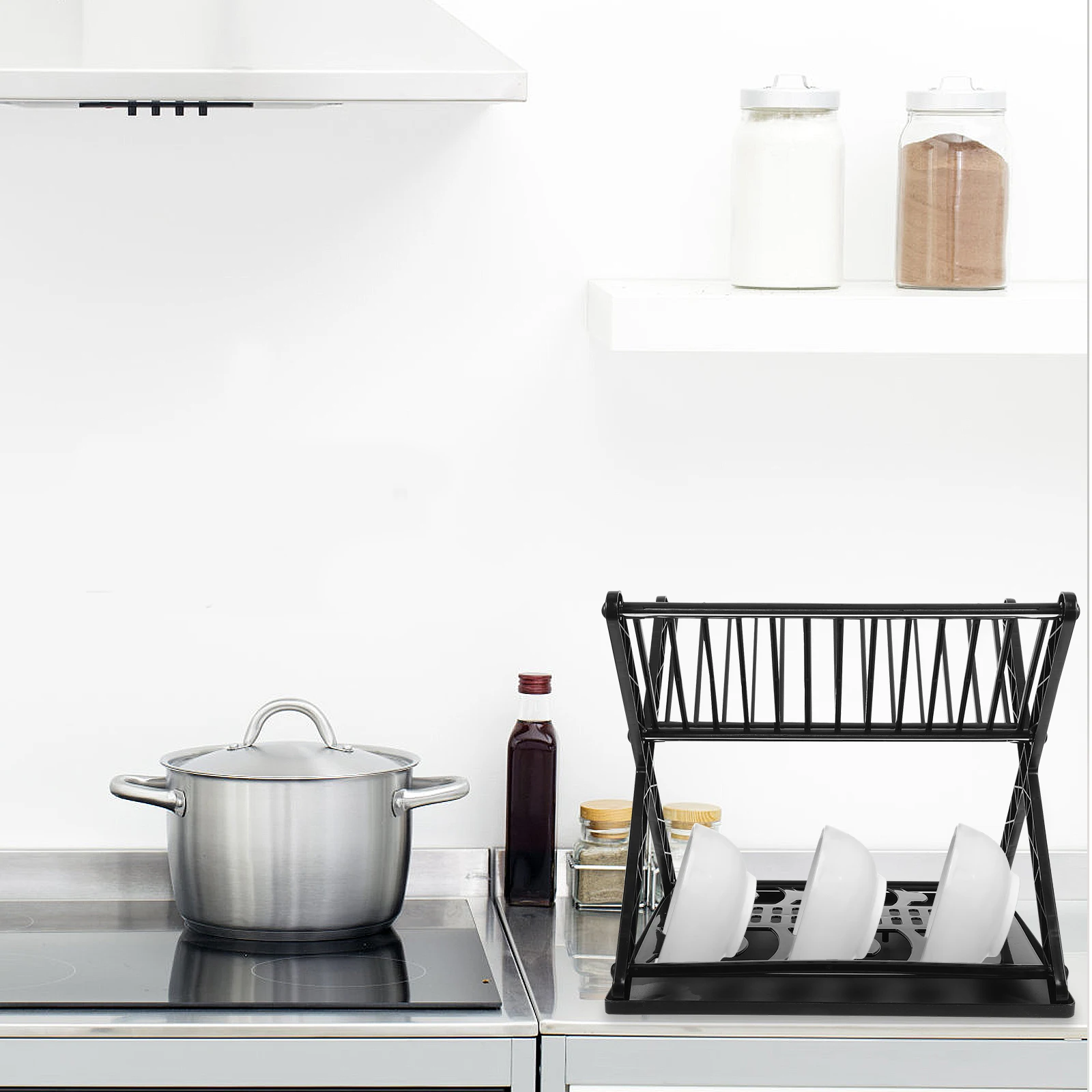 Slim Black 201 Stainless Steel Dish Rack Silverware Drying Rack for Kitchen Sink Plate Holder Cutlery Organizer Storage
Slim Black 201 Stainless Steel Dish Rack Silverware Drying Rack for Kitchen Sink Plate Holder Cutlery Organizer Storage