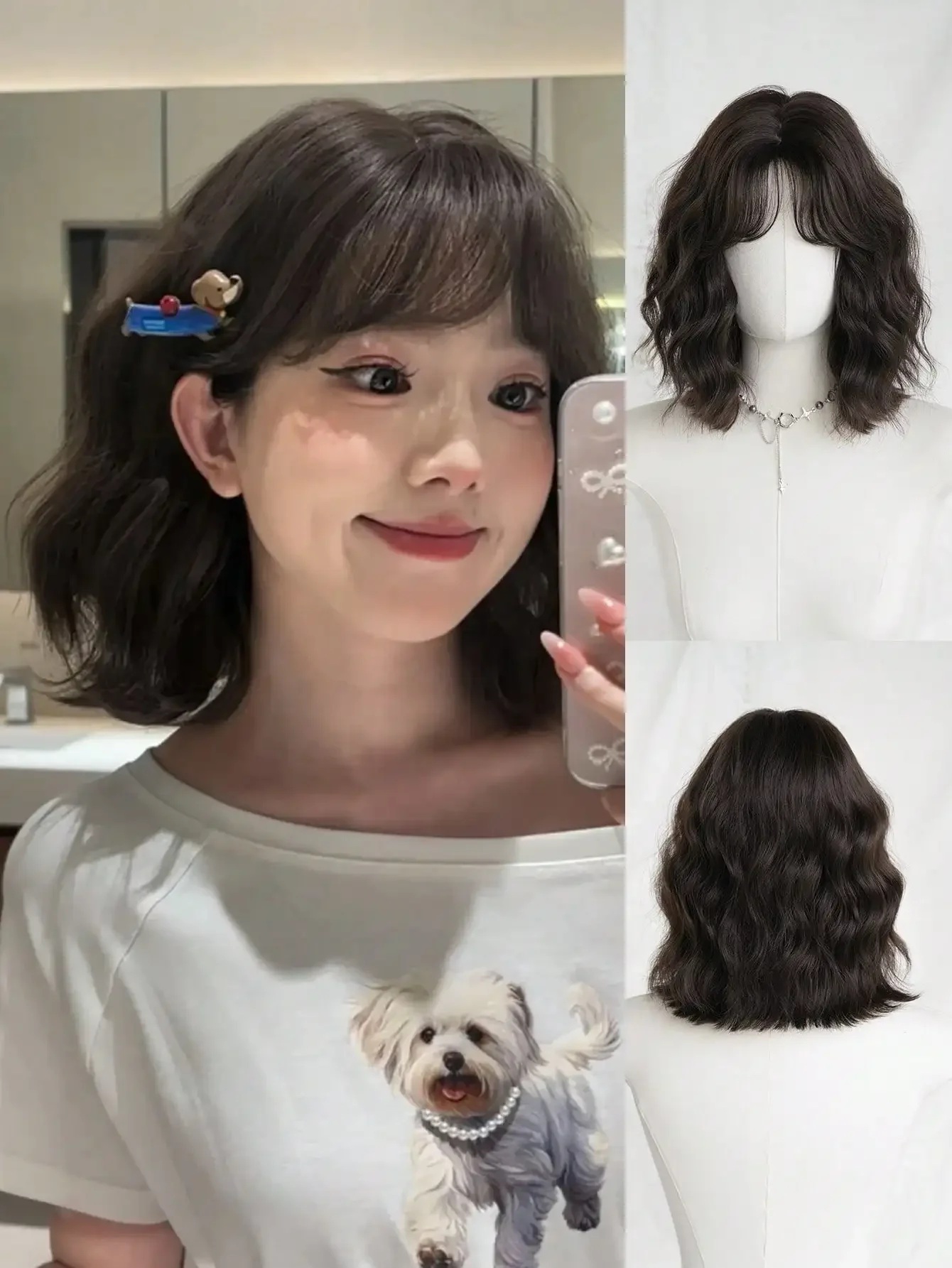 12 Inch Black Brown Short Bob Curly Wigs For Women - Modest Fashion Curly Wig With Bangs Soft Silky Heat-Resistant Synthetic Fiber Wigs For Daily Or School,Use, Perfect For Holidays Music Festivals Celebrations, Sakura Celebration,Graduation Gift & Gift F
12 Inch Black Brown Short Bob Curly Wigs For Women - Modest Fashion Curly Wig With Bangs Soft Silky Heat-Resistant Synthetic Fiber Wigs For Daily Or School,Use, Perfect For Holidays Music Festivals Celebrations, Sakura Celebration,Graduation Gift & Gift F