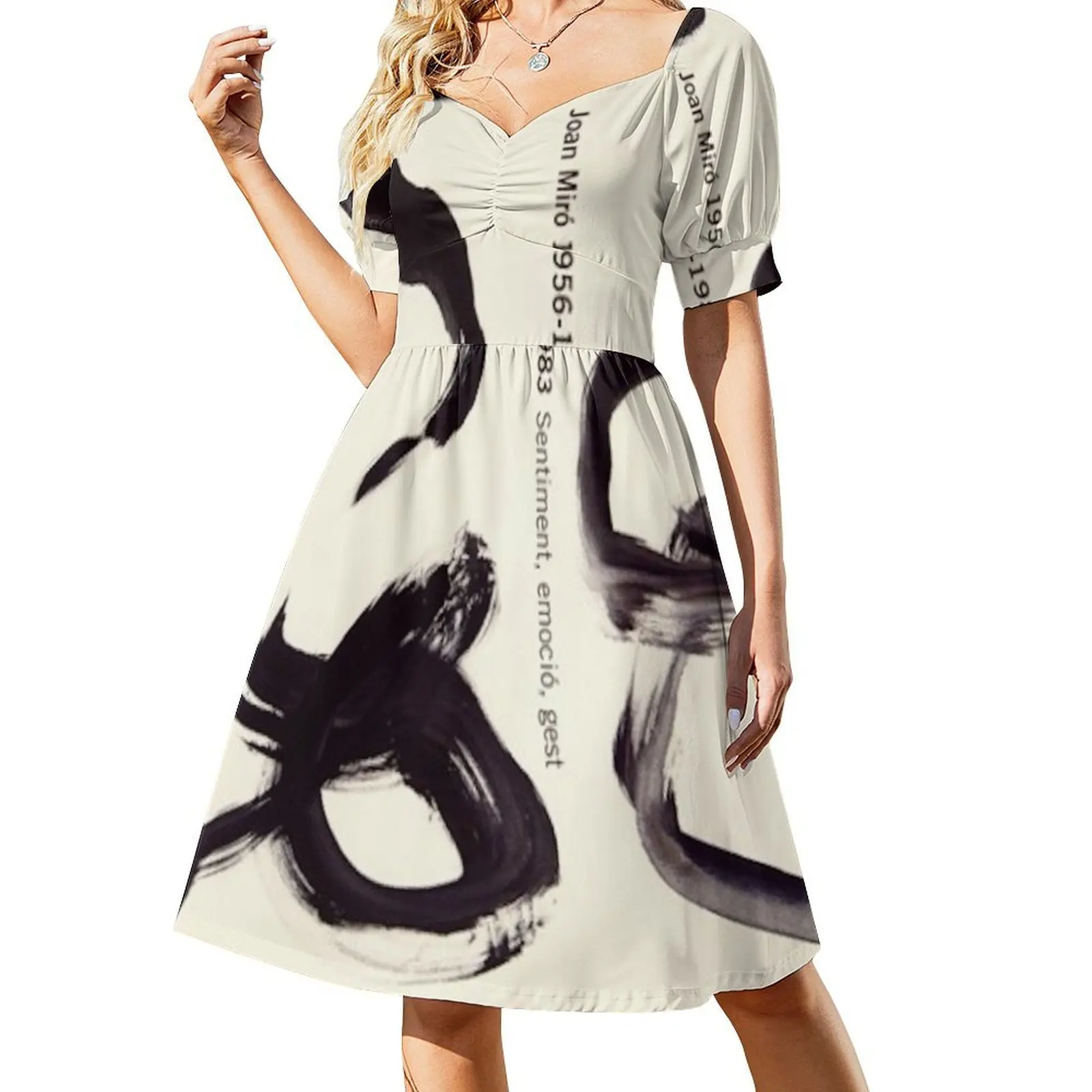 Joan Miro Black Caligraphy Short-Sleeved Dress Women's summer suit wedding dresses for parties Prom gown
Joan Miro Black Caligraphy Short-Sleeved Dress Women's summer suit wedding dresses for parties Prom gown