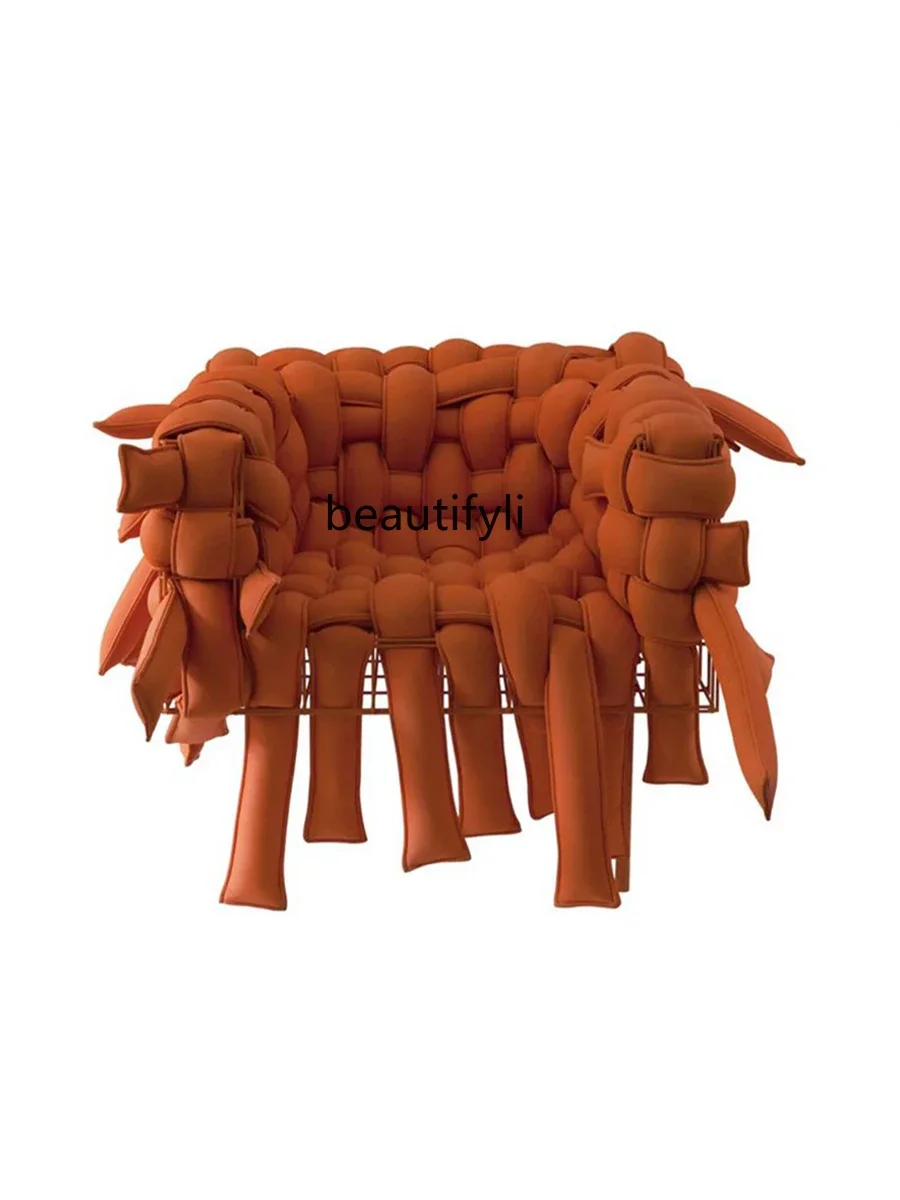 Designer Couch Stitching Woven Leisure Chair Modern Living Room Home Small Apartment Creative Armchair furniture
Designer Couch Stitching Woven Leisure Chair Modern Living Room Home Small Apartment Creative Armchair furniture