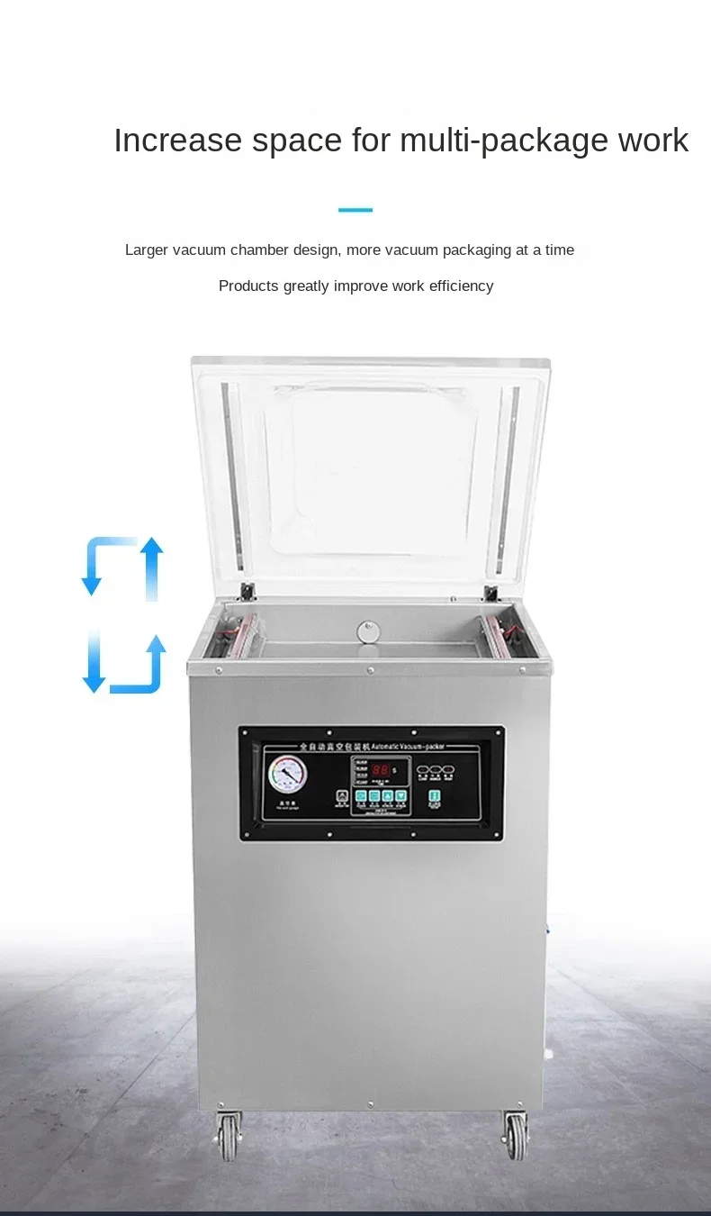 Manufacturer High Capacity Single Chamber Industrial Vacuum Packaging Machine for Food Meat Fruit
Manufacturer High Capacity Single Chamber Industrial Vacuum Packaging Machine for Food Meat Fruit