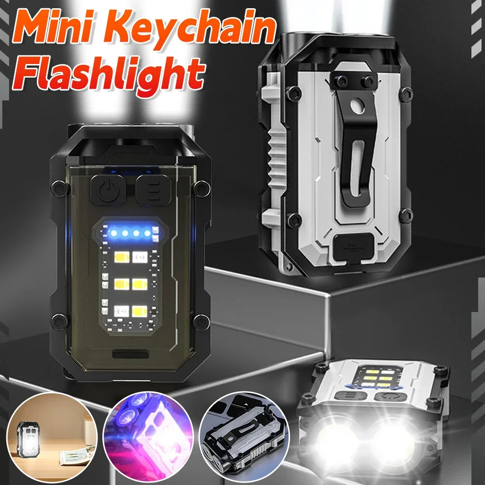 COB LED Keychain Flashlight Super Bright Magnetic Pocket Torch Rechargeable EDC Mini Light for Outdoor Camping Hiking Fishing
COB LED Keychain Flashlight Super Bright Magnetic Pocket Torch Rechargeable EDC Mini Light for Outdoor Camping Hiking Fishing