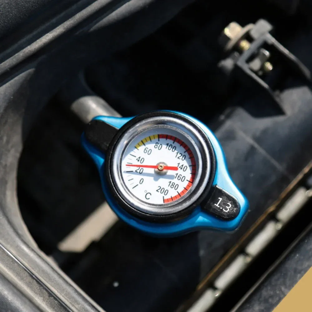 Thermost Radiator Cap Tank Cover Water Temperature Gauge 0.9Bar 1.1Bar 1.3 Bar Cover Racing Car Big or Small Head
Thermost Radiator Cap Tank Cover Water Temperature Gauge 0.9Bar 1.1Bar 1.3 Bar Cover Racing Car Big or Small Head