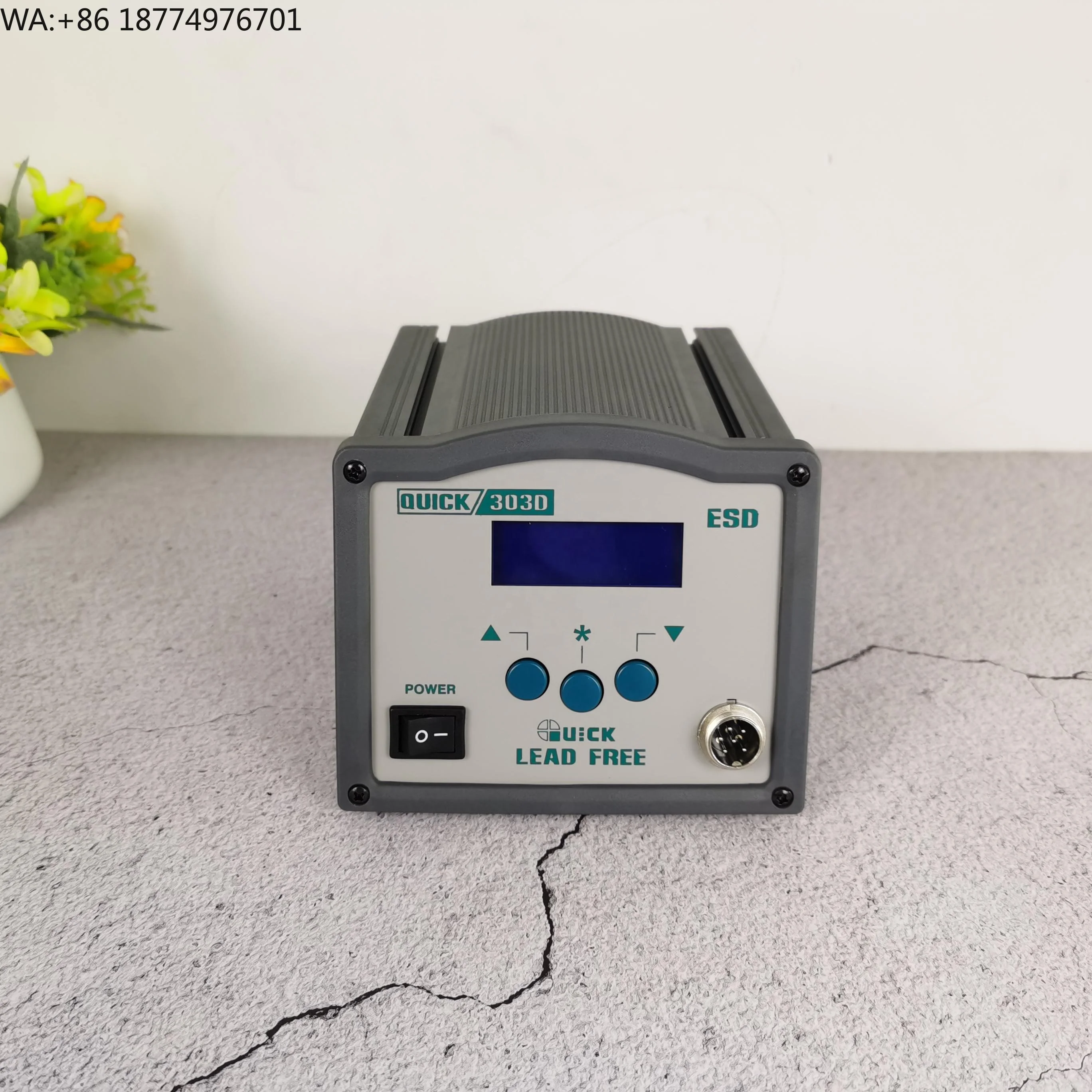 Паяльная станция QUICK 303D 120W с ЖК-дисплеем, интеллектуальная, бессвинцовая, высокочастотная, с цифровым дисплеем, паяльник, сварочный аппарат
Паяльная станция QUICK 303D 120W с ЖК-дисплеем, интеллектуальная, бессвинцовая, высокочастотная, с цифровым дисплеем, паяльник, сварочный аппарат