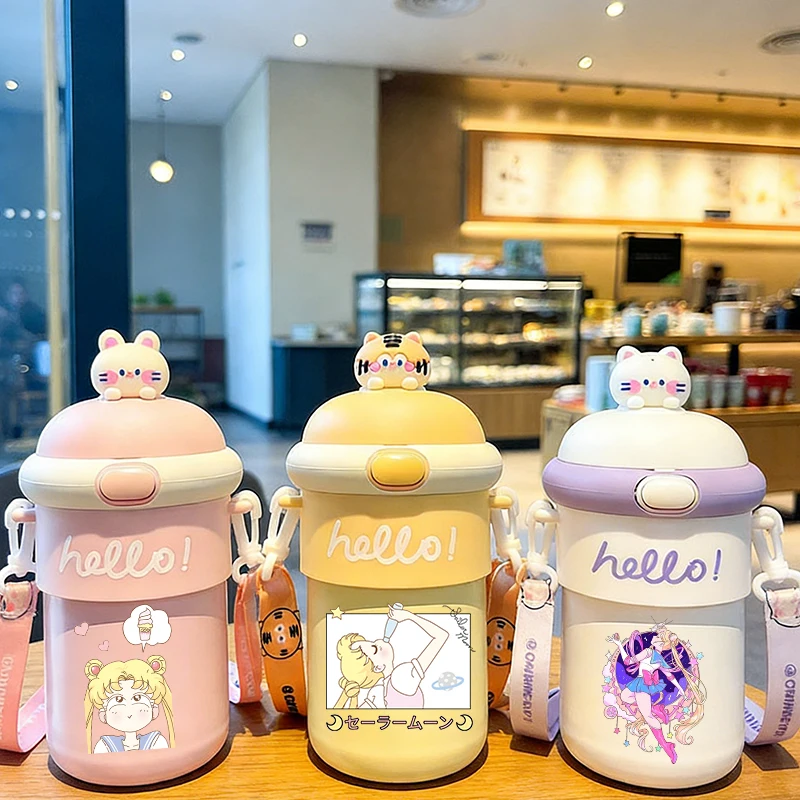 500ML Sailor Moon Strap Water Bottle Girl Water Cup Student Large Capacity Drinking Bottle Kids Cute Portable Outdoor Sports Cup
500ML Sailor Moon Strap Water Bottle Girl Water Cup Student Large Capacity Drinking Bottle Kids Cute Portable Outdoor Sports Cup