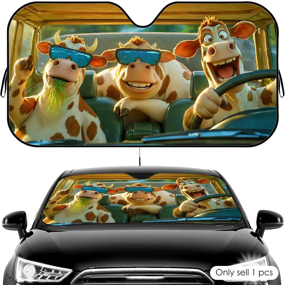 Cool Cow Driving Crew Sun Visor Car Front Windshield Shade UV Block Heat Shield Foldable Universal Fit Cover
Cool Cow Driving Crew Sun Visor Car Front Windshield Shade UV Block Heat Shield Foldable Universal Fit Cover