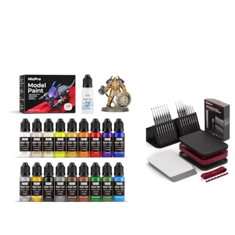 Professional Miniature Painting Kit and 18 Colors Model Paint Set, 20ml Ready to Use Modeling Acrylic Paints
Professional Miniature Painting Kit and 18 Colors Model Paint Set, 20ml Ready to Use Modeling Acrylic Paints