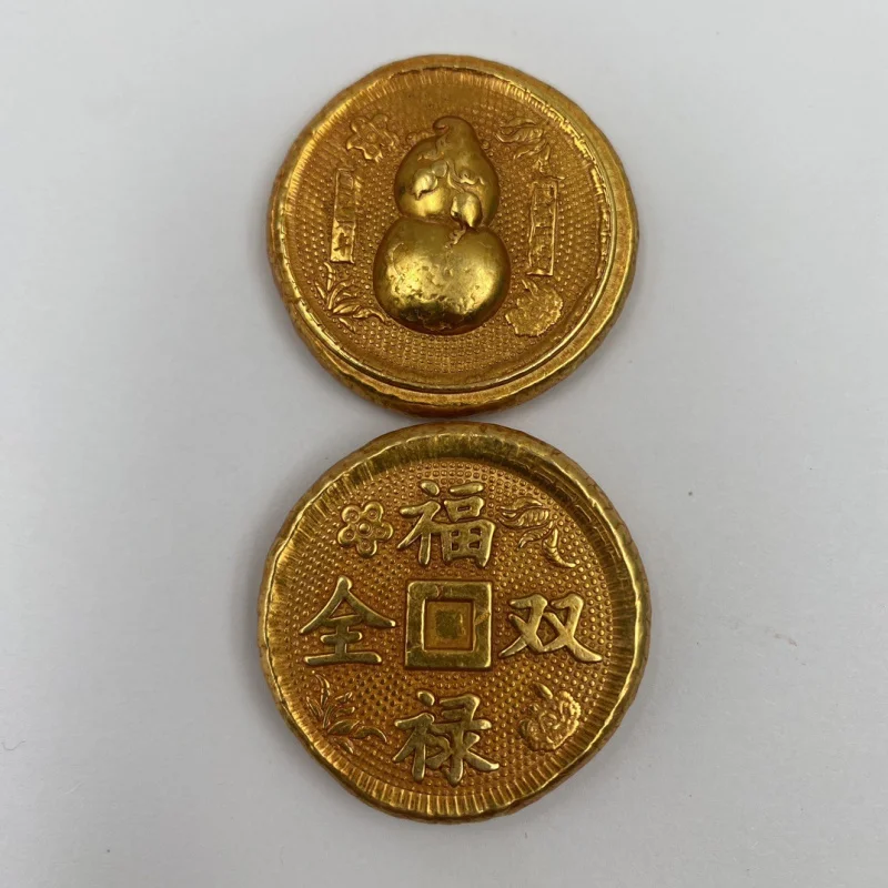 Antique Vintage Miscellaneous Items Gilded Daoguang Sixth Year Double Happiness Ruyi Gold Coin Crafts Ornament
Antique Vintage Miscellaneous Items Gilded Daoguang Sixth Year Double Happiness Ruyi Gold Coin Crafts Ornament