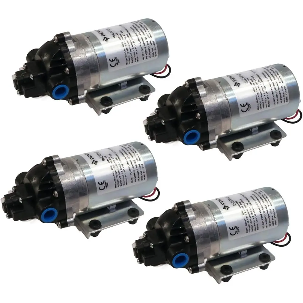 Diaphragm Demand Water Transfer Pump 1.8 GPM 12V 60 psi 4-Pack
Diaphragm Demand Water Transfer Pump 1.8 GPM 12V 60 psi 4-Pack