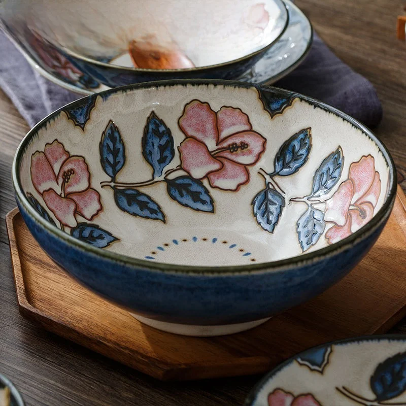 Тарелка из серцевины Ryukyu Rose Series, ручная роспись, японская салатница для взрослых, посуда, круглая ape Di
Тарелка из серцевины Ryukyu Rose Series, ручная роспись, японская салатница для взрослых, посуда, круглая ape Di