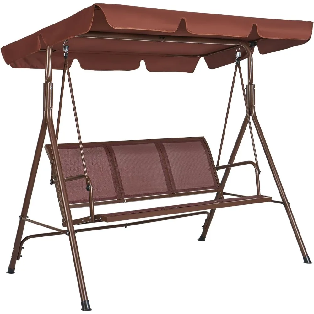 2-Seat Patio Swing Chair, Outdoor Patio Swing with Adjustable Canopy, Porch Swing with Storage Bag and Rotating Tray
2-Seat Patio Swing Chair, Outdoor Patio Swing with Adjustable Canopy, Porch Swing with Storage Bag and Rotating Tray