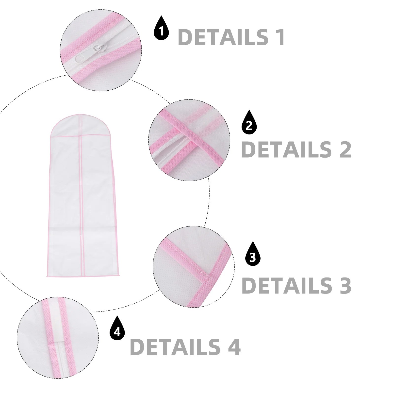 Wedding Dress Dust Cover Nonwoven Bridal Garment Bag for Gowns Full Protective Storage Clothes Travel Long Term Use
Wedding Dress Dust Cover Nonwoven Bridal Garment Bag for Gowns Full Protective Storage Clothes Travel Long Term Use