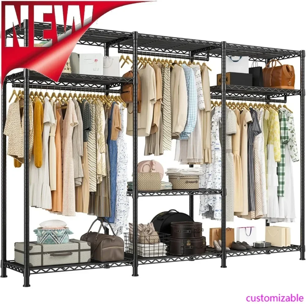 New-Clothes Rack Heavy Duty Load 795LBS Portable Clothing Racks For Hanging Clothes Adjustable Wardrobe Closet, 56" W X16 D X 75
New-Clothes Rack Heavy Duty Load 795LBS Portable Clothing Racks For Hanging Clothes Adjustable Wardrobe Closet, 56" W X16 D X 75