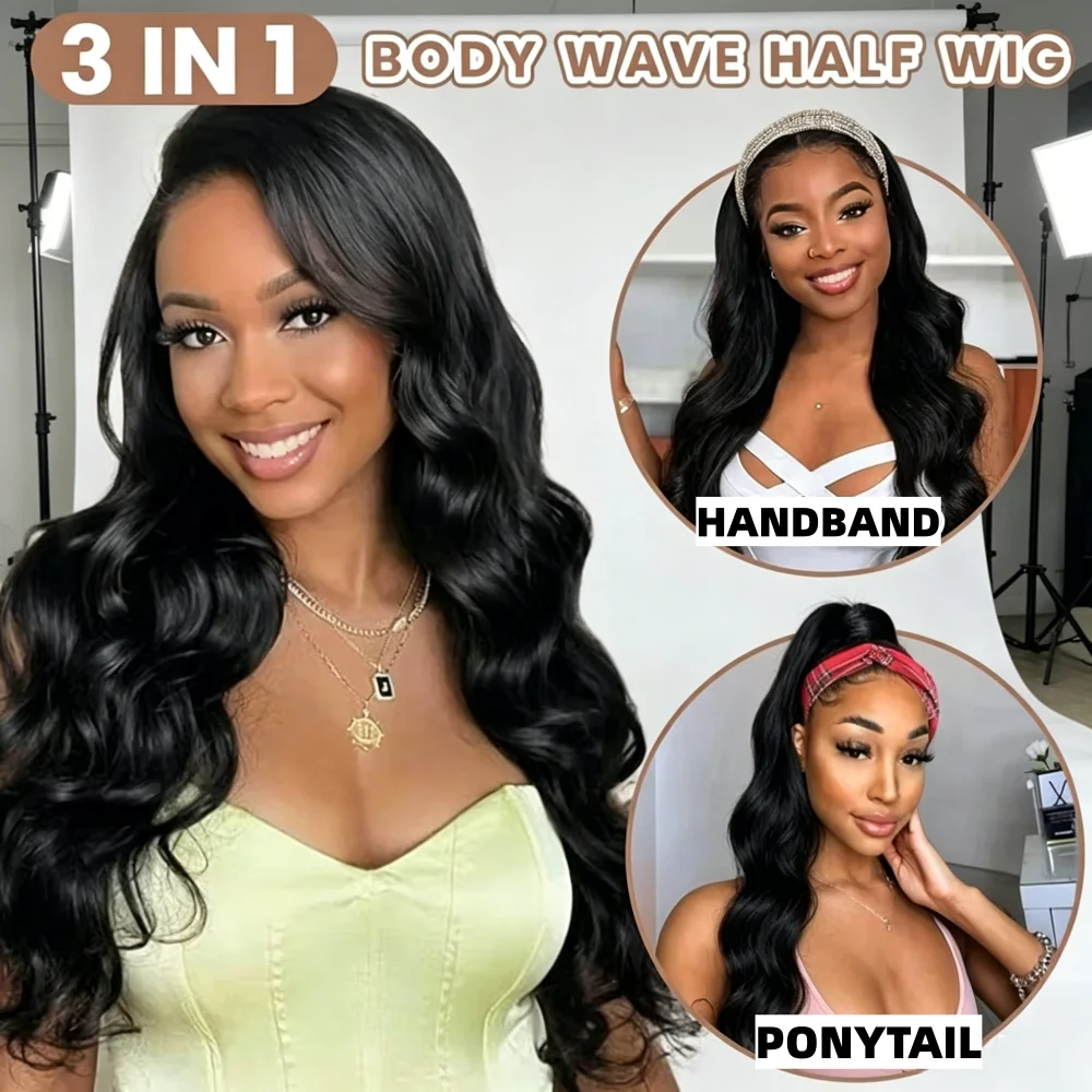 36 Inch Body Wave Human Hair Half Wig 3 IN 1 Drawstring Glueless Flip Over Wig 250 Density Soft Natural Clip In Half Hair Wig Easy Wear For Daily Use
36 Inch Body Wave Human Hair Half Wig 3 IN 1 Drawstring Glueless Flip Over Wig 250 Density Soft Natural Clip In Half Hair Wig Easy Wear For Daily Use