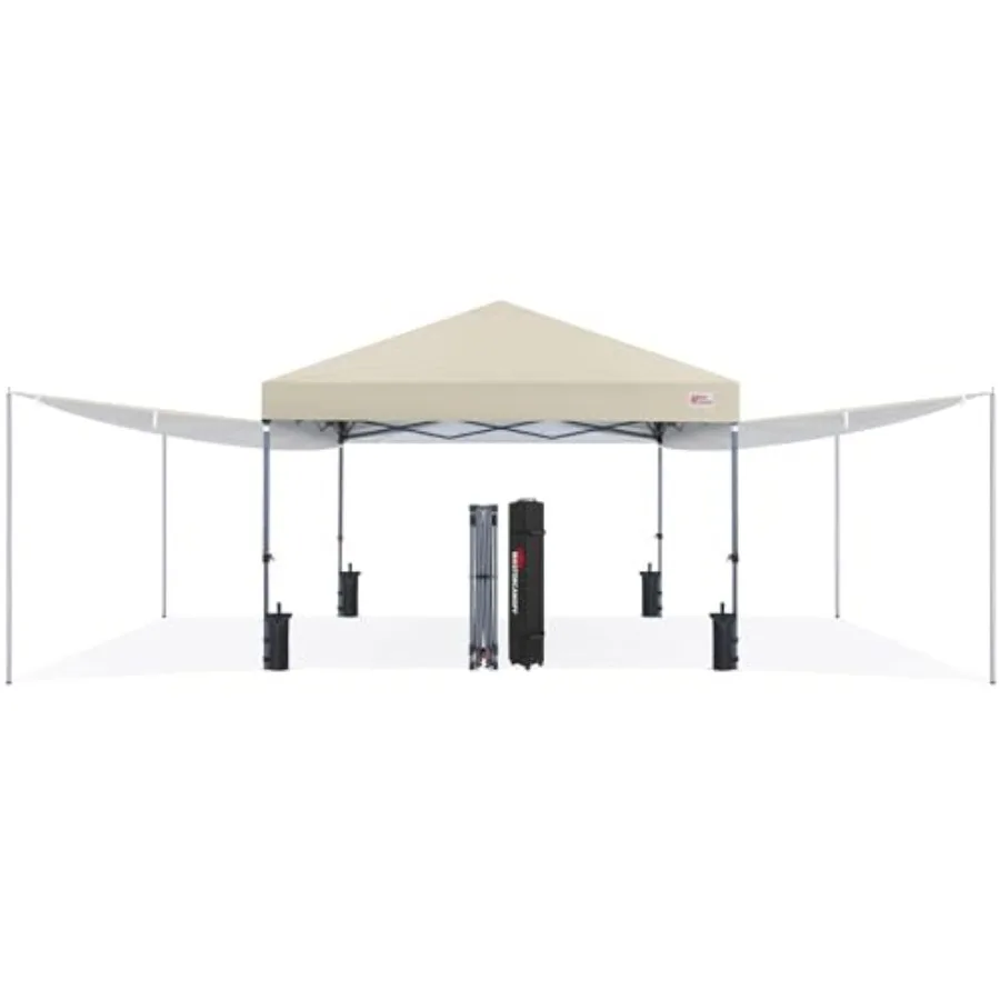 Pop Up 10x10 Canopy Tent for Camping Picnics Beach Beige Polyester with Center Lock, 2 Shelters, 4 Poles, 230 Sq Ft Shade Space
Pop Up 10x10 Canopy Tent for Camping Picnics Beach Beige Polyester with Center Lock, 2 Shelters, 4 Poles, 230 Sq Ft Shade Space