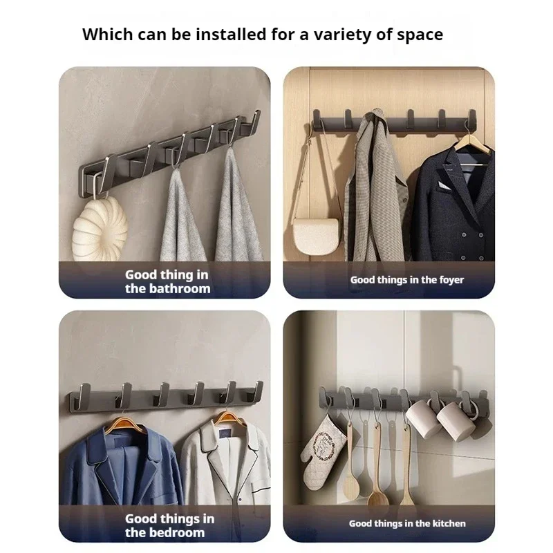 No Drill Space Aluminum Punch-free Kitchen Hook Bathroom Clothes Hooks Storage Rack Hook Door Wall Hanging Household Accessories
No Drill Space Aluminum Punch-free Kitchen Hook Bathroom Clothes Hooks Storage Rack Hook Door Wall Hanging Household Accessories